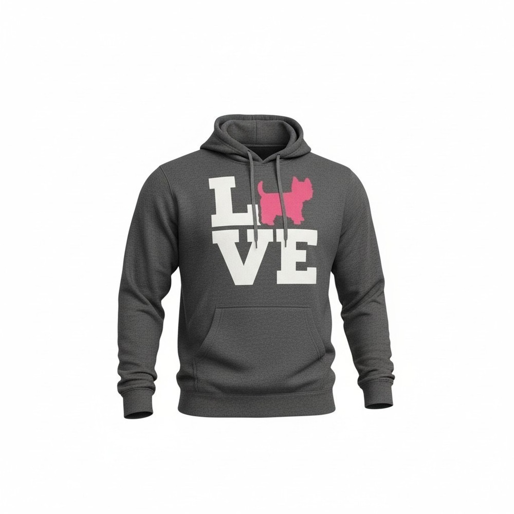 LOVE Westie Scottie Dog Unisex XL Graphic Hoodie Sweatshirt NEW Port‎ & Co....